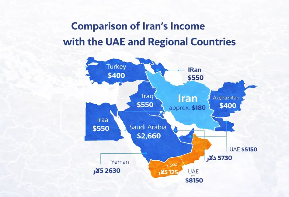 Comparison of Iran’s Income with the UAE and Regional Countries