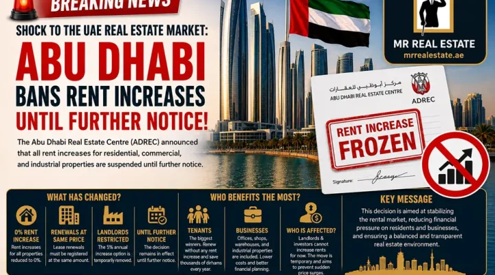 Shock to the UAE Real Estate Market: Abu Dhabi Suspends Rent Increases Until Further Notice