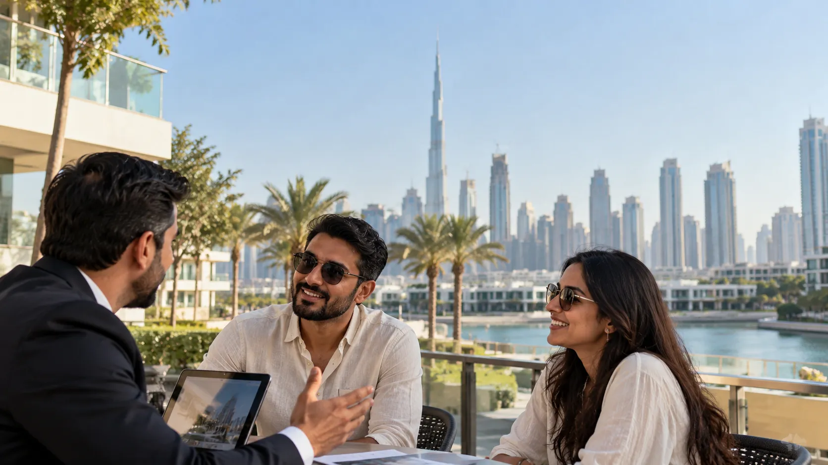 MrRealEstate advisor meeting a buyer to plan a Dubai property purchase