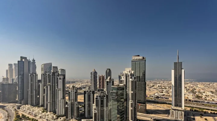 Dubai home sales value falls 46% in Q3 2026: Business Bay and Downtown towers skyline